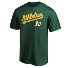Athletics Team Lock Up Wordmark T-Shirt - Green - MLB on Sale
