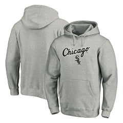 Chicago White Sox Team Lock Up Wordmark Pullover Hoodie - Gray - MLB Sale