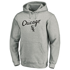 Chicago White Sox Team Lock Up Wordmark Pullover Hoodie - Gray - MLB Sale