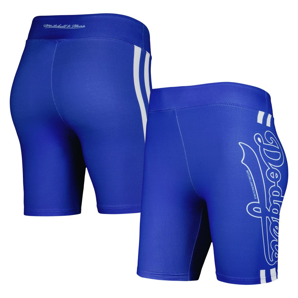 Los Angeles Dodgers Mitchell & Ness Women's Biker Shorts - Royal - Mitchell & Ness Lifestyle