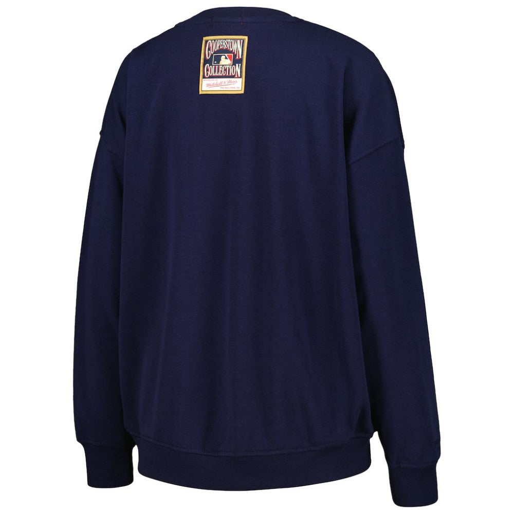 Boston Red Sox Mitchell & Ness Women's Logo Lt 2.0 Pullover Sweatshirt - Navy - Mitchell & Ness Lifestyle