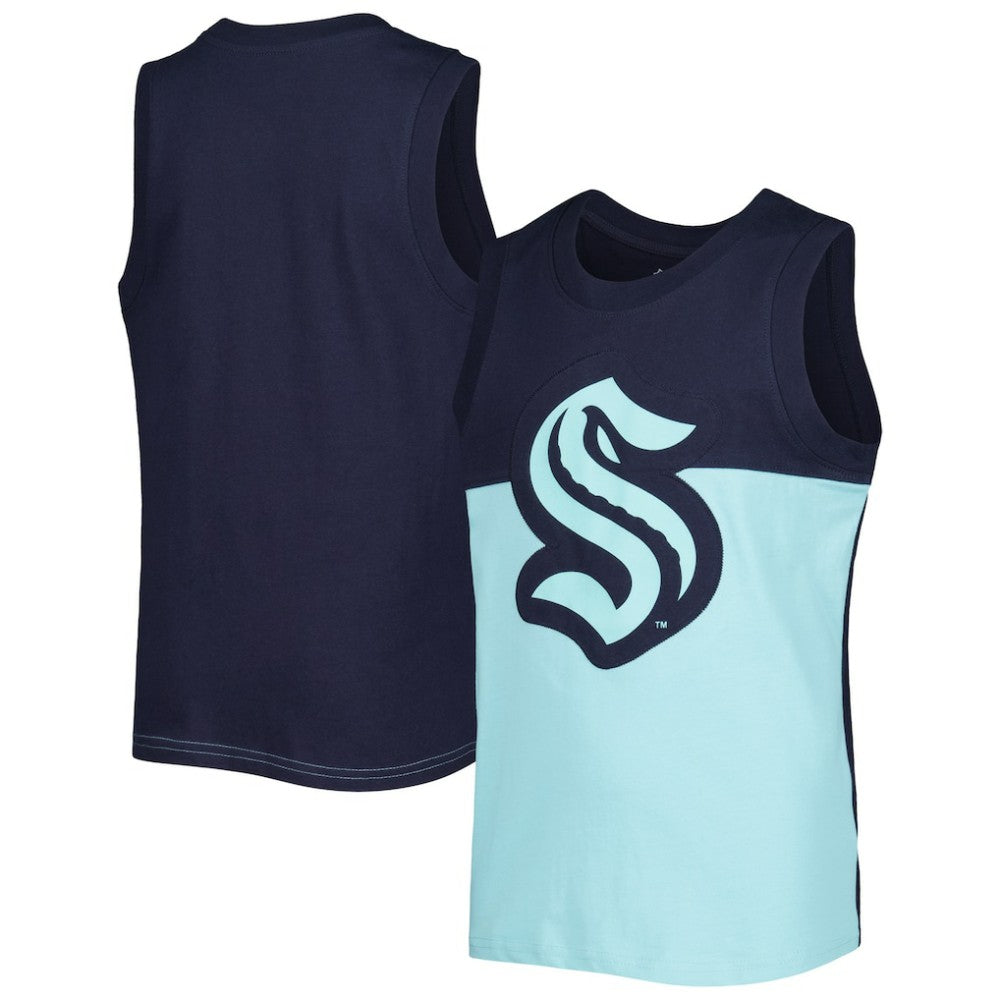 Seattle Kraken Youth Revitalize Tank Top - Light Blue/Dark Sea Blue - NHL 5310098