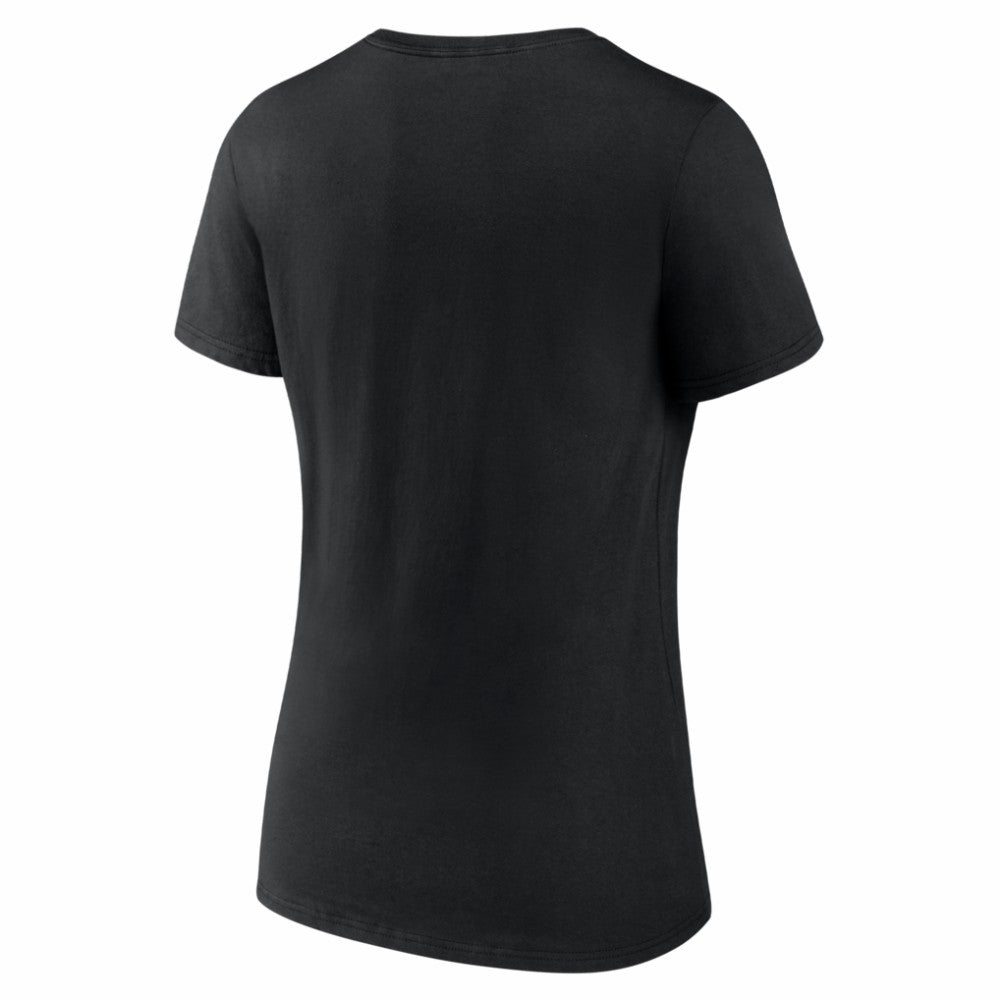 Miami Marlins Women's Logo V-Neck T-Shirt - Black - MLB Sale