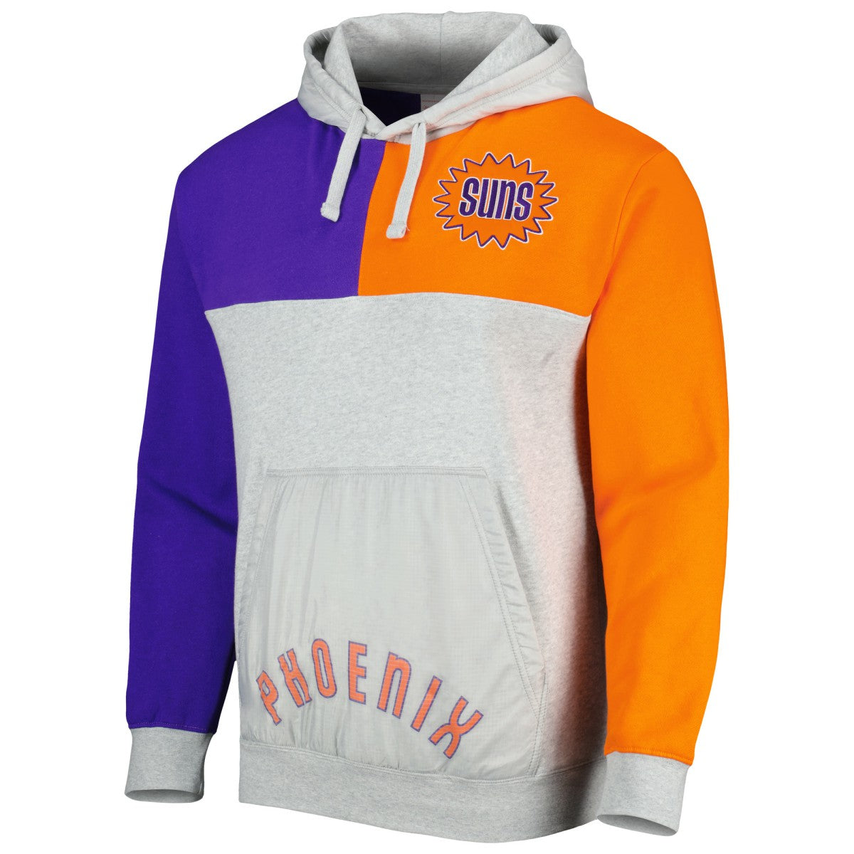 Phoenix Suns Tie-Breaker Pullover Hoodie Heather Gray | Mitchell & Ness US