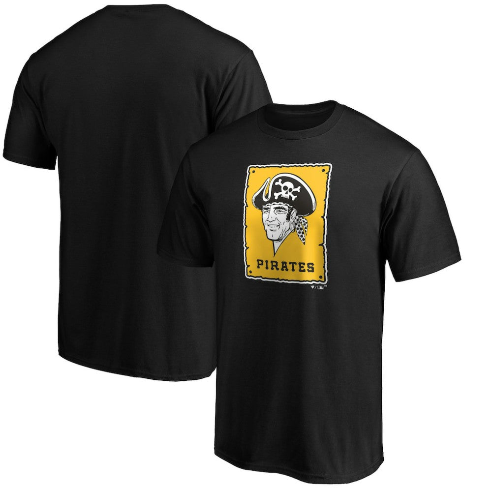 Pittsburgh Pirates Cooperstown Collection Forbes Team Logo T-Shirt - Black - MLB Lifestyle