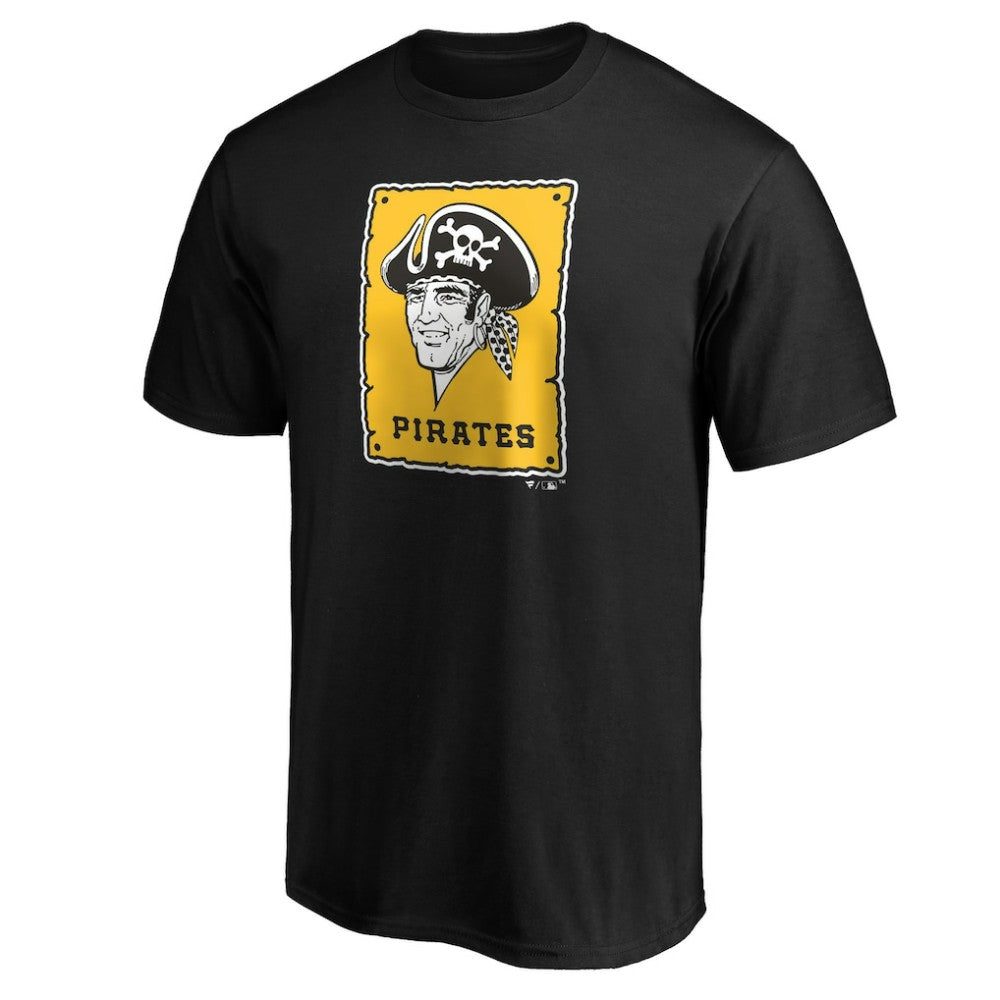 Pittsburgh Pirates Cooperstown Collection Forbes Team Logo T-Shirt - Black - MLB Lifestyle