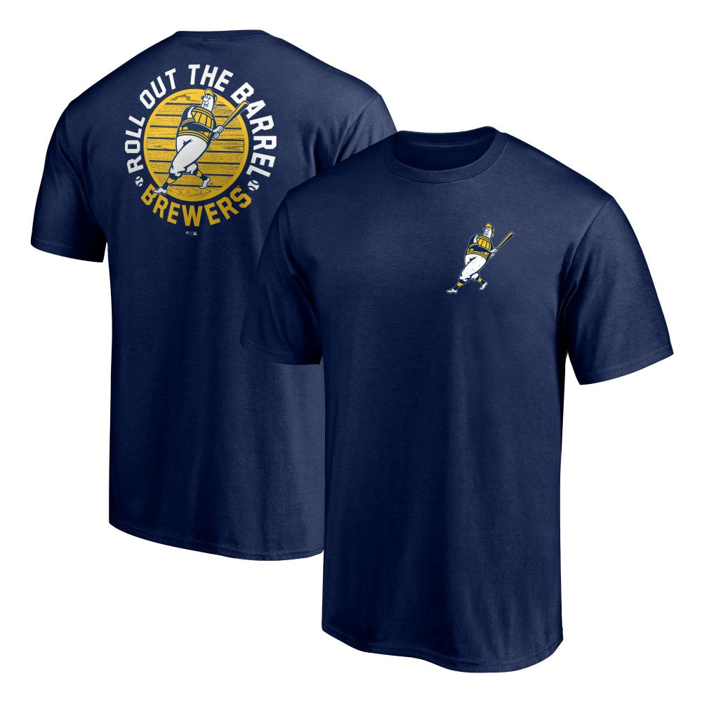 Milwaukee Brewers Roll Out the Barrel T-Shirt - Navy - MLB Online