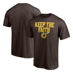San Diego Padres Keep the Faith T-Shirt - Brown - MLB Lifestyle