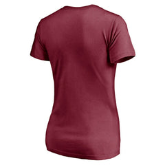 Philadelphia Phillies Women's Fightin' Phils V-Neck T-Shirt - Burgundy - MLB Sale