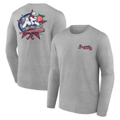 Atlanta Braves Nice Kicks Long Sleeve T-Shirt - Gray - MLB Online
