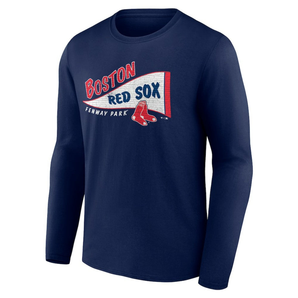 Boston Red Sox The Pennant Long Sleeve T-Shirt - Navy - MLB Sale