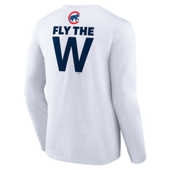Chicago Cubs Fly the W Long Sleeve T-Shirt - White - MLB on Sale