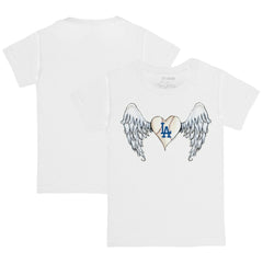 Los Angeles Dodgers Tiny Turnip Youth Angel Wings T-Shirt - White - MLB Lifestyle