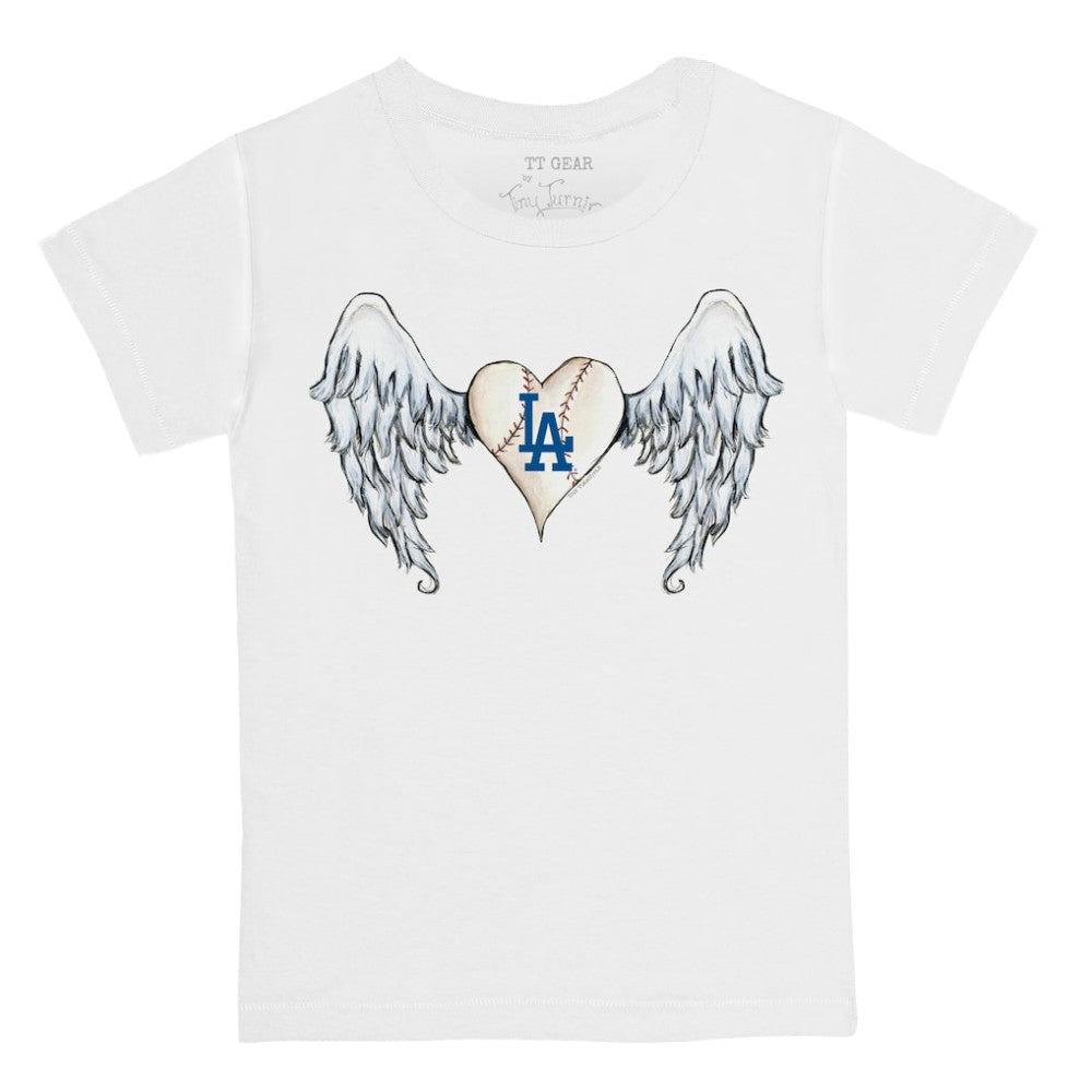 Los Angeles Dodgers Tiny Turnip Youth Angel Wings T-Shirt - White - MLB Lifestyle