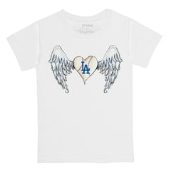 Los Angeles Dodgers Tiny Turnip Youth Angel Wings T-Shirt - White - MLB Lifestyle