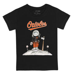 Baltimore Orioles Tiny Turnip Youth Astronaut T-Shirt - Black - MLB Lifestyle