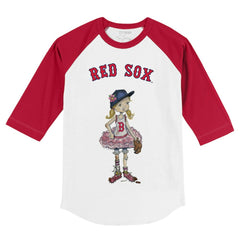 Boston Red Sox Tiny Turnip Youth Babes 3/4-Sleeve Raglan T-Shirt - White/Red - MLB Online