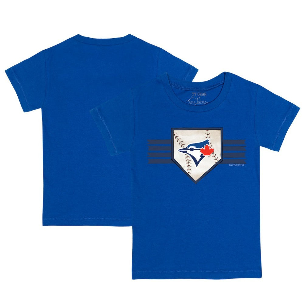 Toronto Blue Jays Tiny Turnip Youth Base Stripe T-Shirt - Royal - MLB Discount