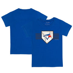 Toronto Blue Jays Tiny Turnip Youth Base Stripe T-Shirt - Royal - MLB Discount