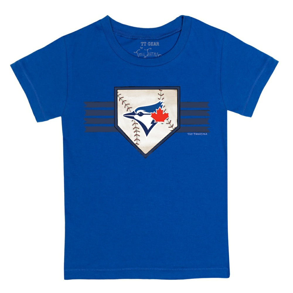 Toronto Blue Jays Tiny Turnip Youth Base Stripe T-Shirt - Royal - MLB Discount