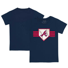 Atlanta Braves Tiny Turnip Youth Base Stripe T-Shirt - Navy - MLB Sale