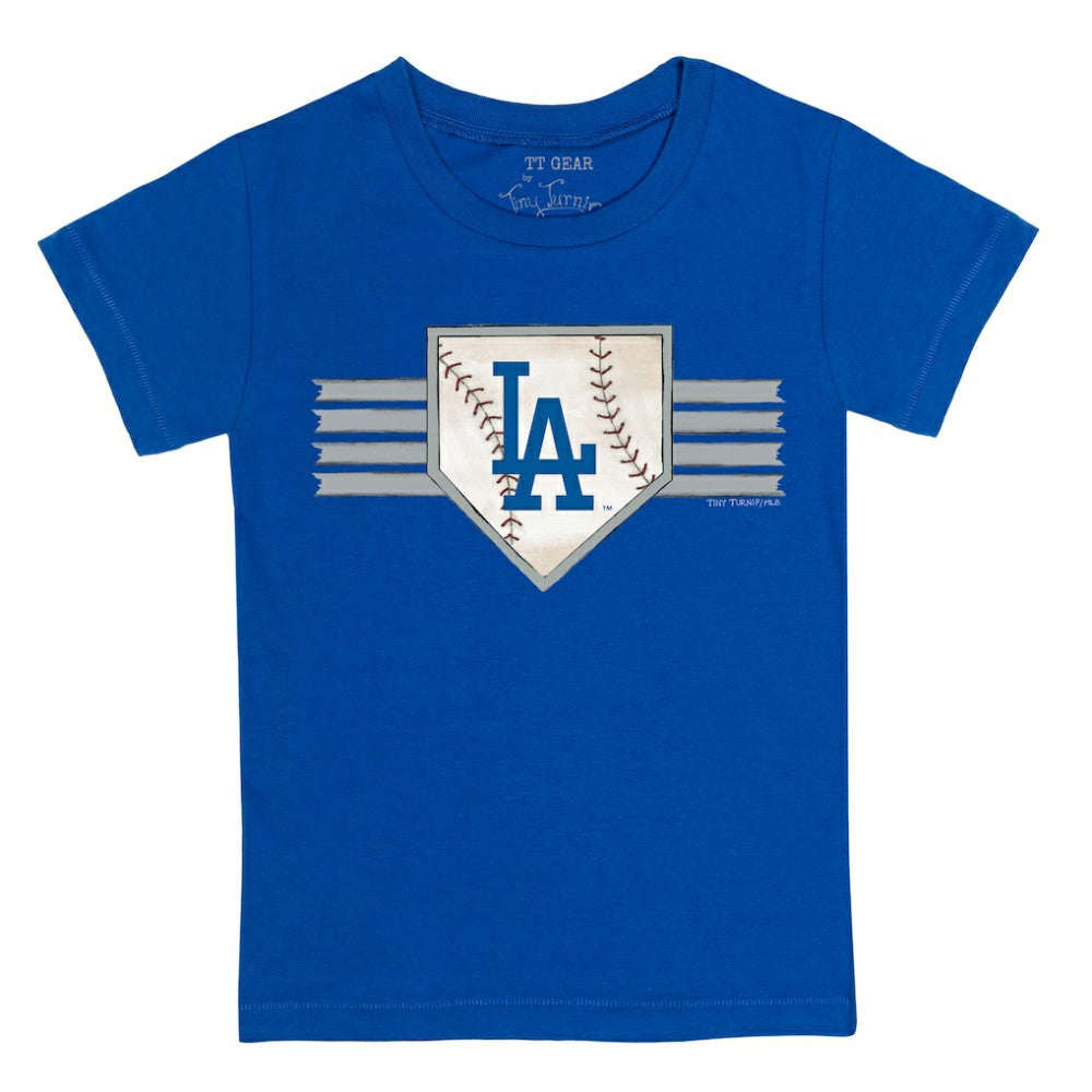 Los Angeles Dodgers Tiny Turnip Youth Base Stripe T-Shirt - Royal - MLB on Sale