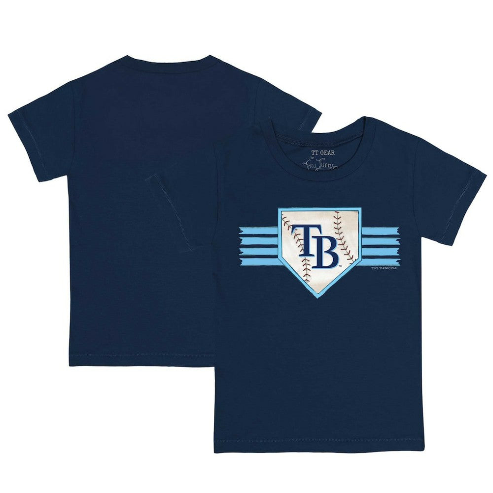 Tampa Bay Rays Tiny Turnip Youth Base Stripe T-Shirt - Navy - MLB Sale