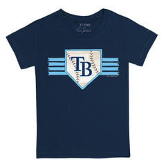 Tampa Bay Rays Tiny Turnip Youth Base Stripe T-Shirt - Navy - MLB Sale