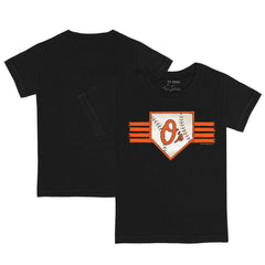 Baltimore Orioles Tiny Turnip Youth Base Stripe T-Shirt - Black - MLB on Sale