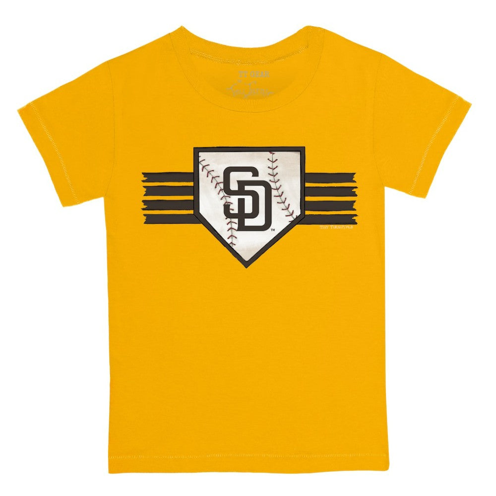 San Diego Padres Tiny Turnip Youth Base Stripe T-Shirt - Gold - MLB Lifestyle