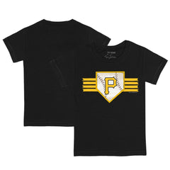 Pittsburgh Pirates Tiny Turnip Youth Base Stripe T-Shirt - Black - MLB Online