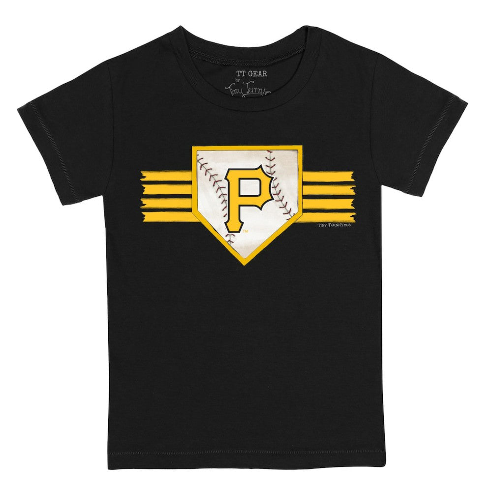 Pittsburgh Pirates Tiny Turnip Youth Base Stripe T-Shirt - Black - MLB Online