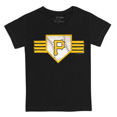 Pittsburgh Pirates Tiny Turnip Youth Base Stripe T-Shirt - Black - MLB Online