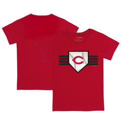Cincinnati Reds Tiny Turnip Youth Base Stripe T-Shirt - Red - MLB Lifestyle