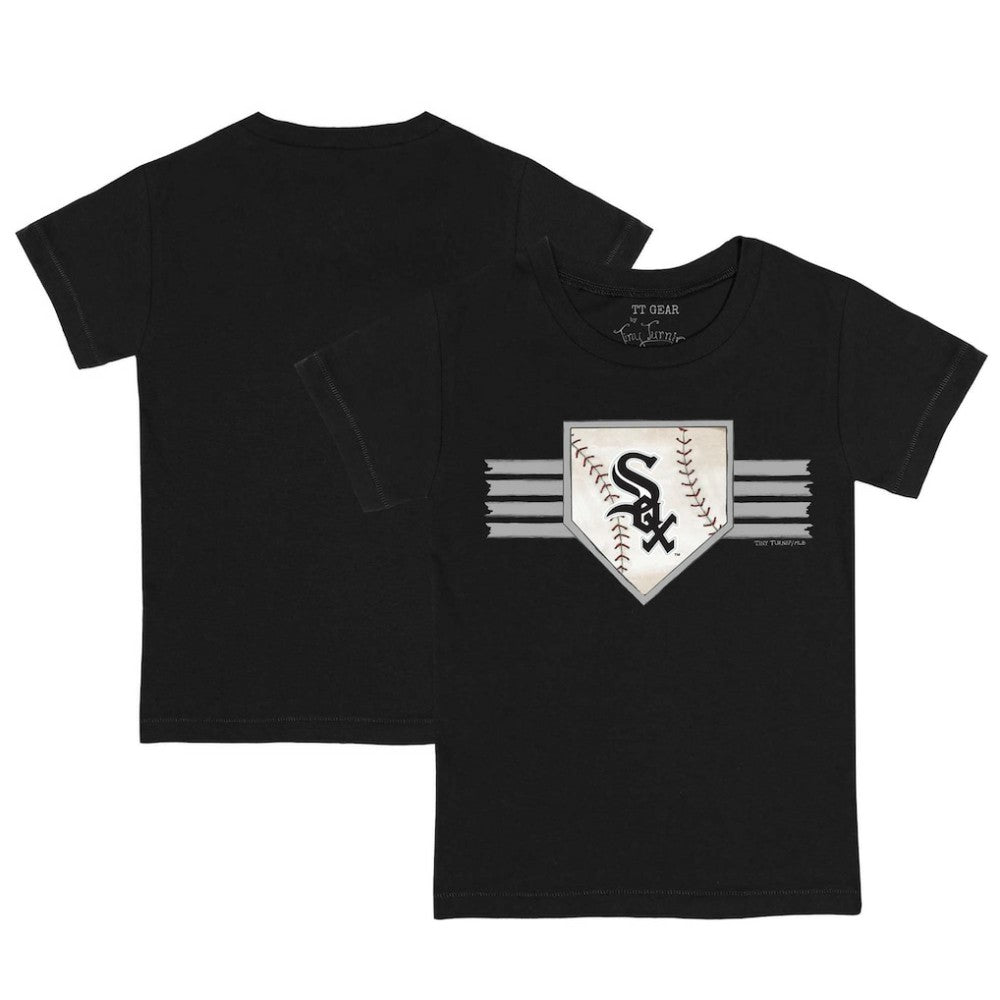 Chicago White Sox Tiny Turnip Youth Base Stripe T-Shirt - Black - MLB Sale