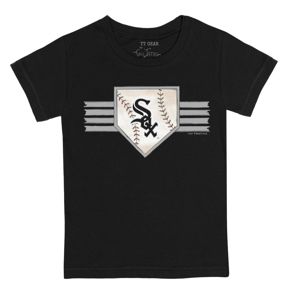 Chicago White Sox Tiny Turnip Youth Base Stripe T-Shirt - Black - MLB Sale