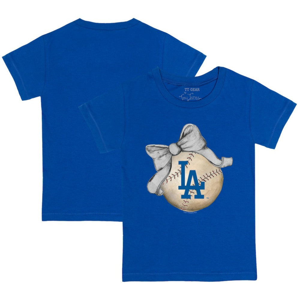Los Angeles Dodgers Tiny Turnip Youth Baseball Bow T-Shirt - Royal - MLB Online