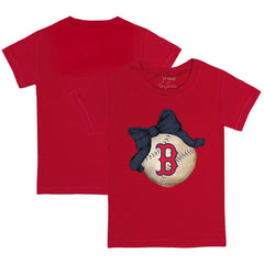 Boston Red Sox Tiny Turnip Youth Baseball Bow T-Shirt - Red - MLB Discount