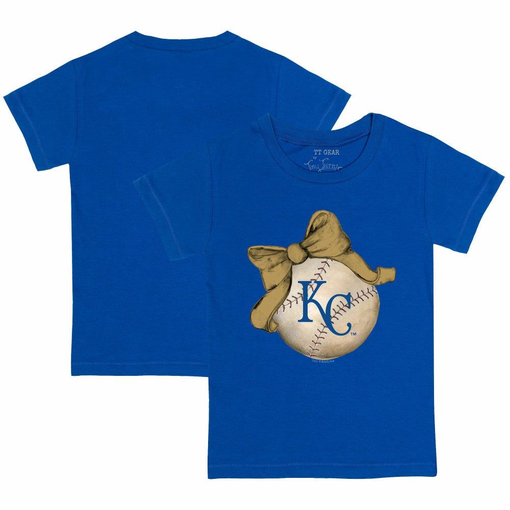 Kansas City Royals Tiny Turnip Youth Baseball Bow T-Shirt - Royal - MLB Discount