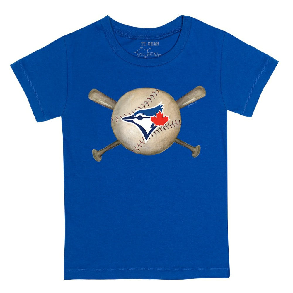 Toronto Blue Jays Tiny Turnip Youth Baseball Cross Bats T-Shirt - Royal - MLB on Sale