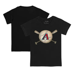Arizona Diamondbacks Tiny Turnip Youth Baseball Cross Bats T-Shirt - Black - MLB Discount