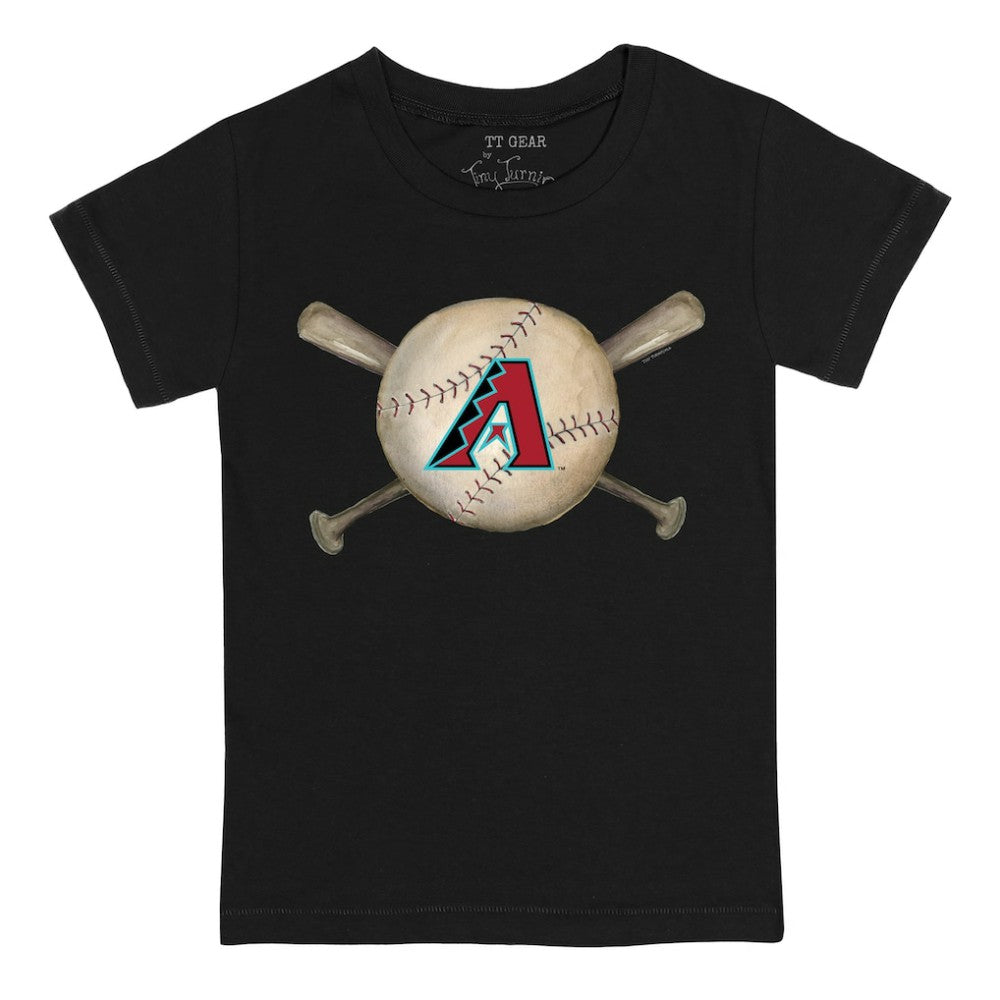 Arizona Diamondbacks Tiny Turnip Youth Baseball Cross Bats T-Shirt - Black - MLB Discount