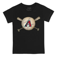 Arizona Diamondbacks Tiny Turnip Youth Baseball Cross Bats T-Shirt - Black - MLB Discount