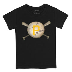 Pittsburgh Pirates Tiny Turnip Youth Baseball Cross Bats T-Shirt - Black - MLB Online