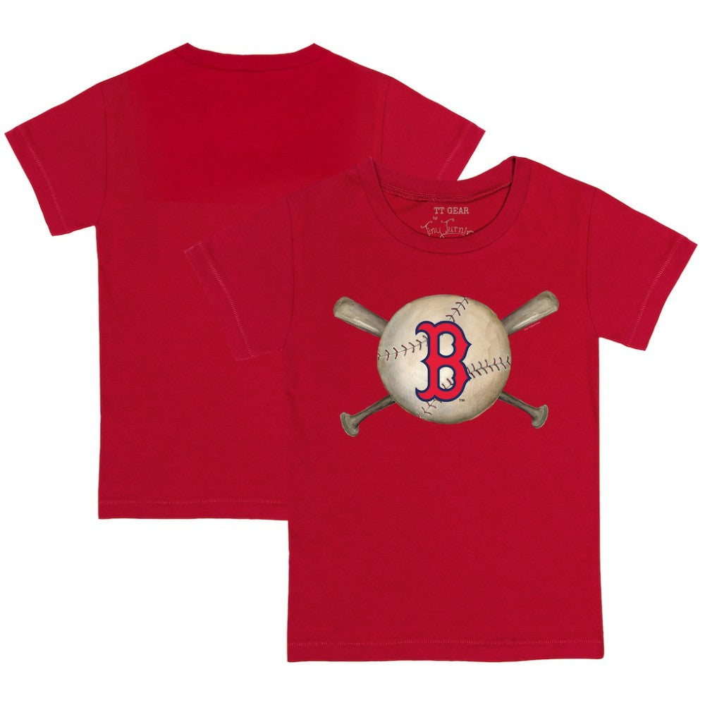 Boston Red Sox Tiny Turnip Youth Baseball Cross Bats T-Shirt - Red - MLB Lifestyle