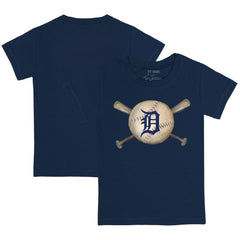 Detroit Tigers Tiny Turnip Youth Baseball Cross Bats T-Shirt - Navy - MLB Sale