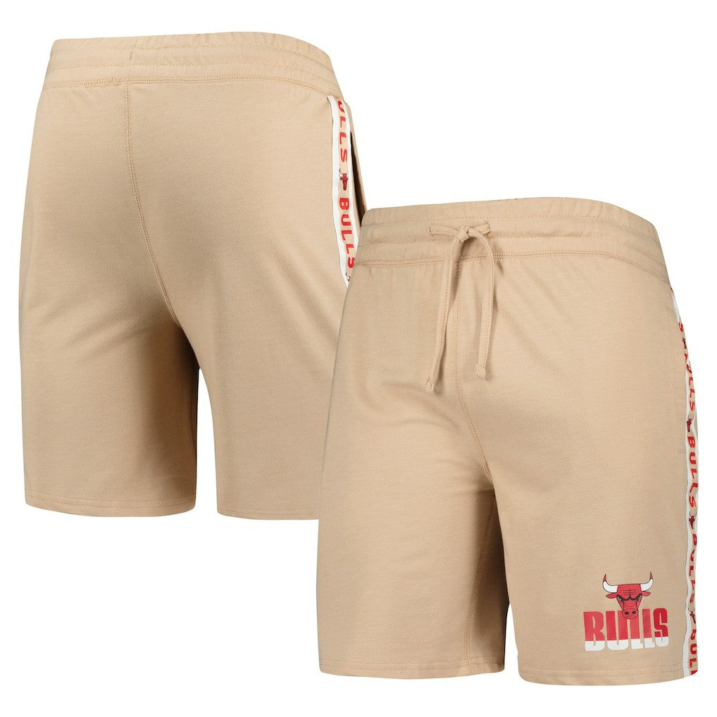 Chicago Bulls Concepts Sport Team Stripe Shorts Tan