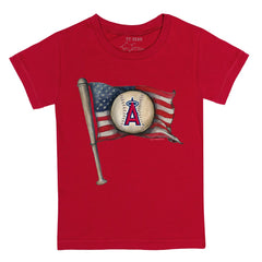 Los Angeles Angels Tiny Turnip Youth Baseball Flag T-Shirt - Red - MLB Discount