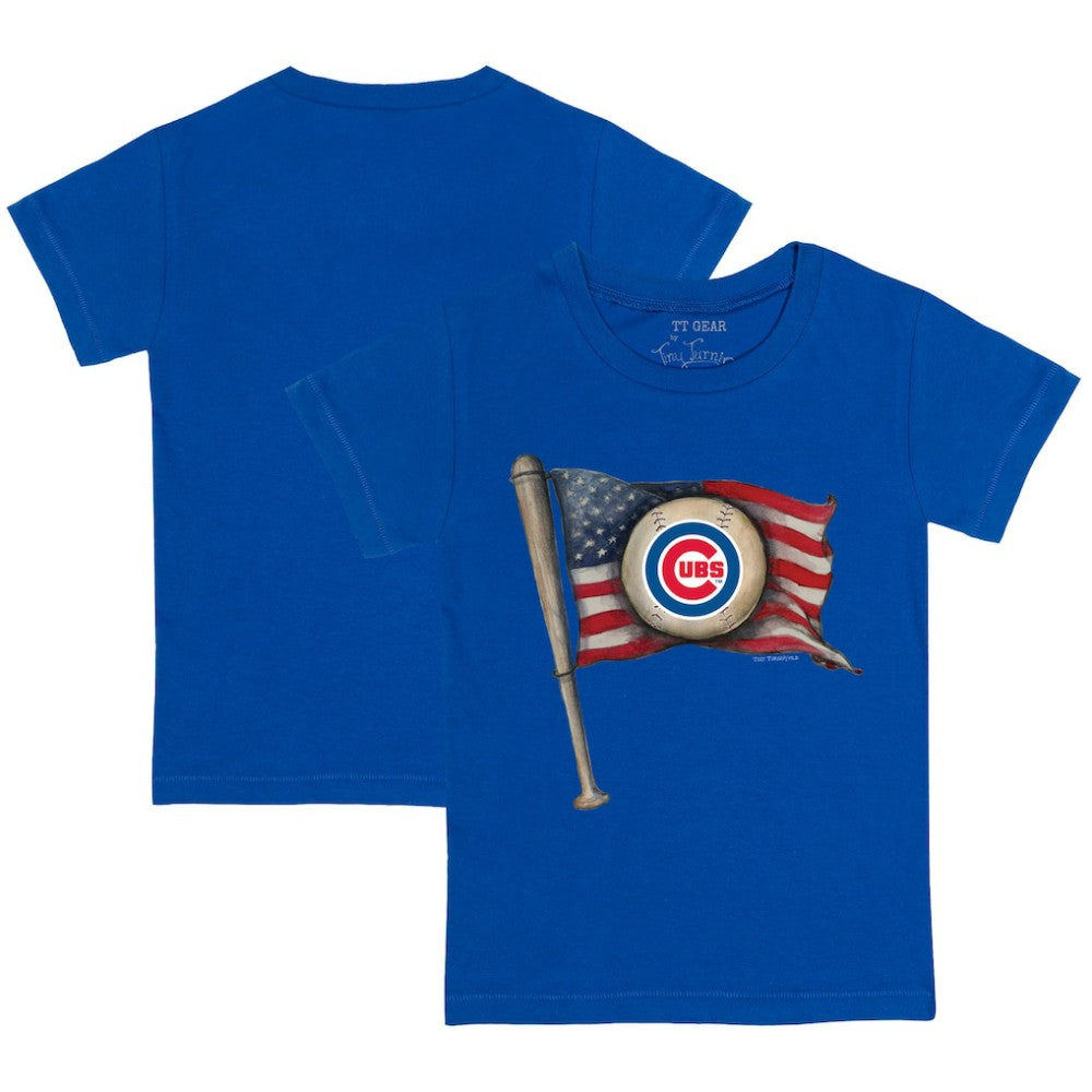 Chicago Cubs Tiny Turnip Youth Baseball Flag T-Shirt - Royal - MLB Sale