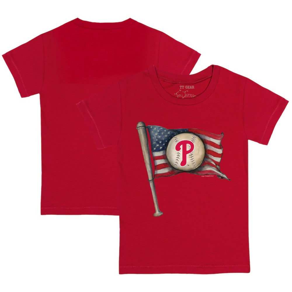 Philadelphia Phillies Tiny Turnip Youth Baseball Flag T-Shirt - Red - MLB Lifestyle